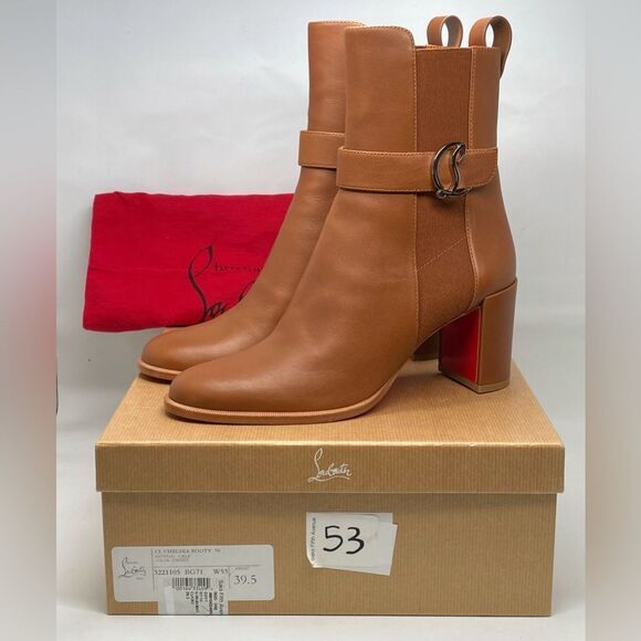 Christian Louboutin Leather 70 Chelsea Booties size 39.5 - Picture 13 of 15